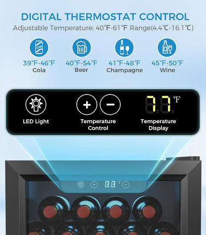 1.6 CU. FT. Mini Fridge Beverage Refrigerator Wine Cooler W5836H