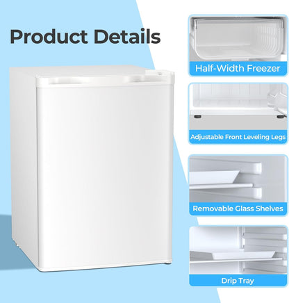 1.6 2.6 3.2 CU FT Mini Fridge with Freezer