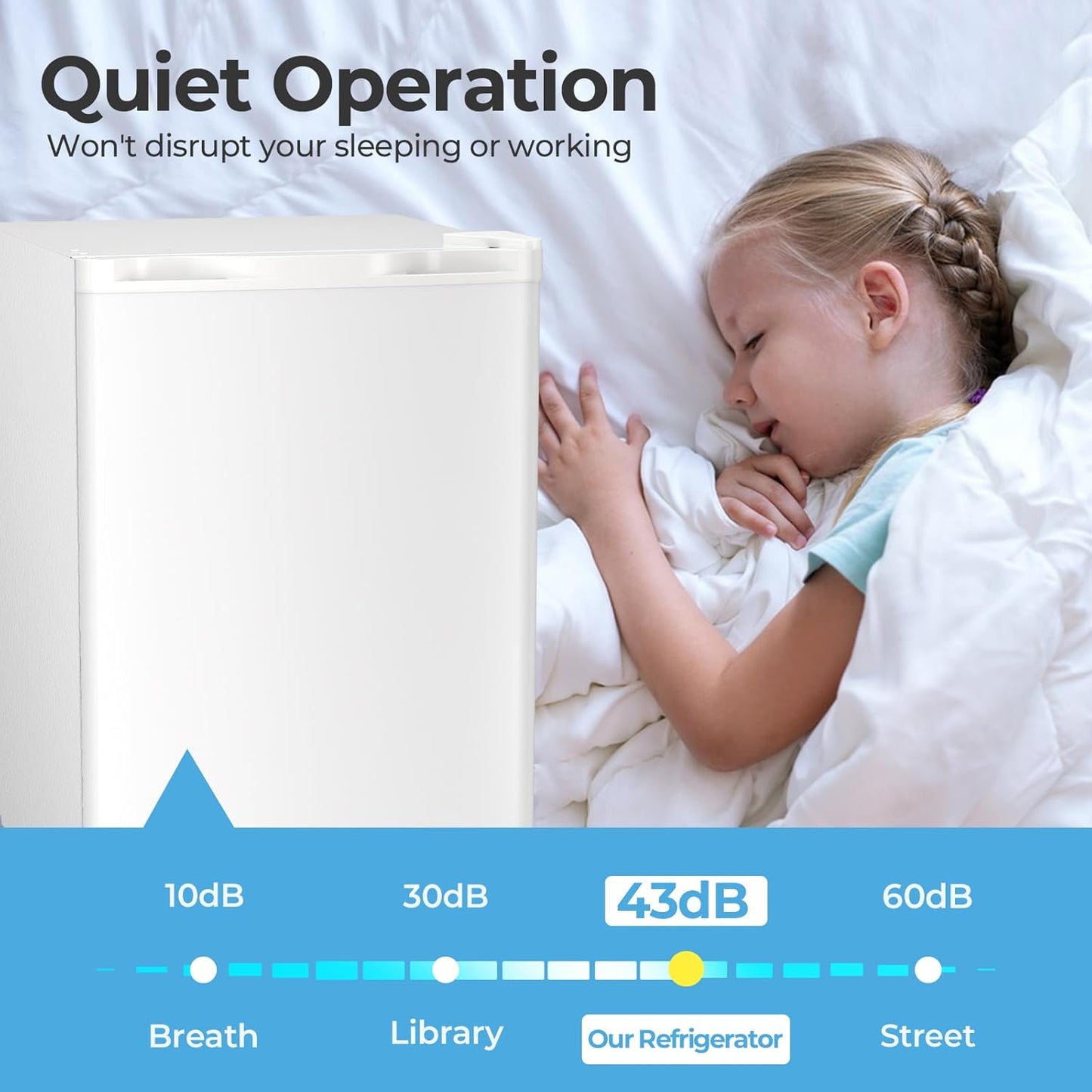 1.6 2.6 3.2 CU FT Mini Fridge with Freezer