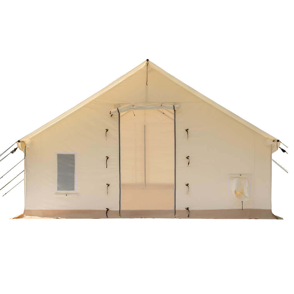 16FT x 20FT White Duck Alpha Pro Wall Tent with Heat Resistant Silicone-Coated Stove Jack