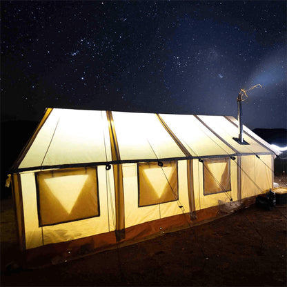 16FT x 20FT White Duck Alpha UV Resistant Wall Tent with Double Stitched Seams