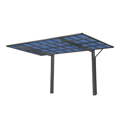 10' x 17' FT Alora Extra Large Heavy-Duty Outdoor Aluminum Single Side Carport With Galvanized Metal Roof