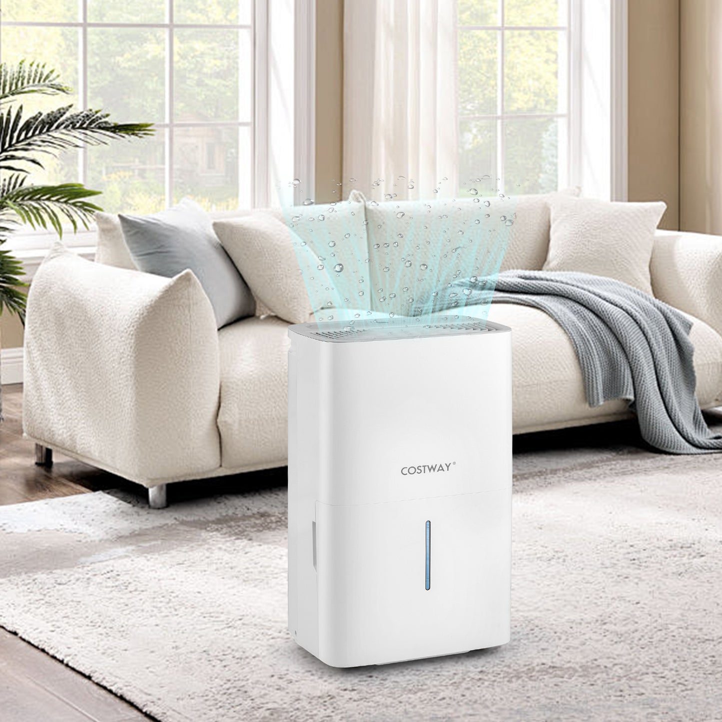 65 Pints Dehumidifier with 24H Timer and LED Display-White