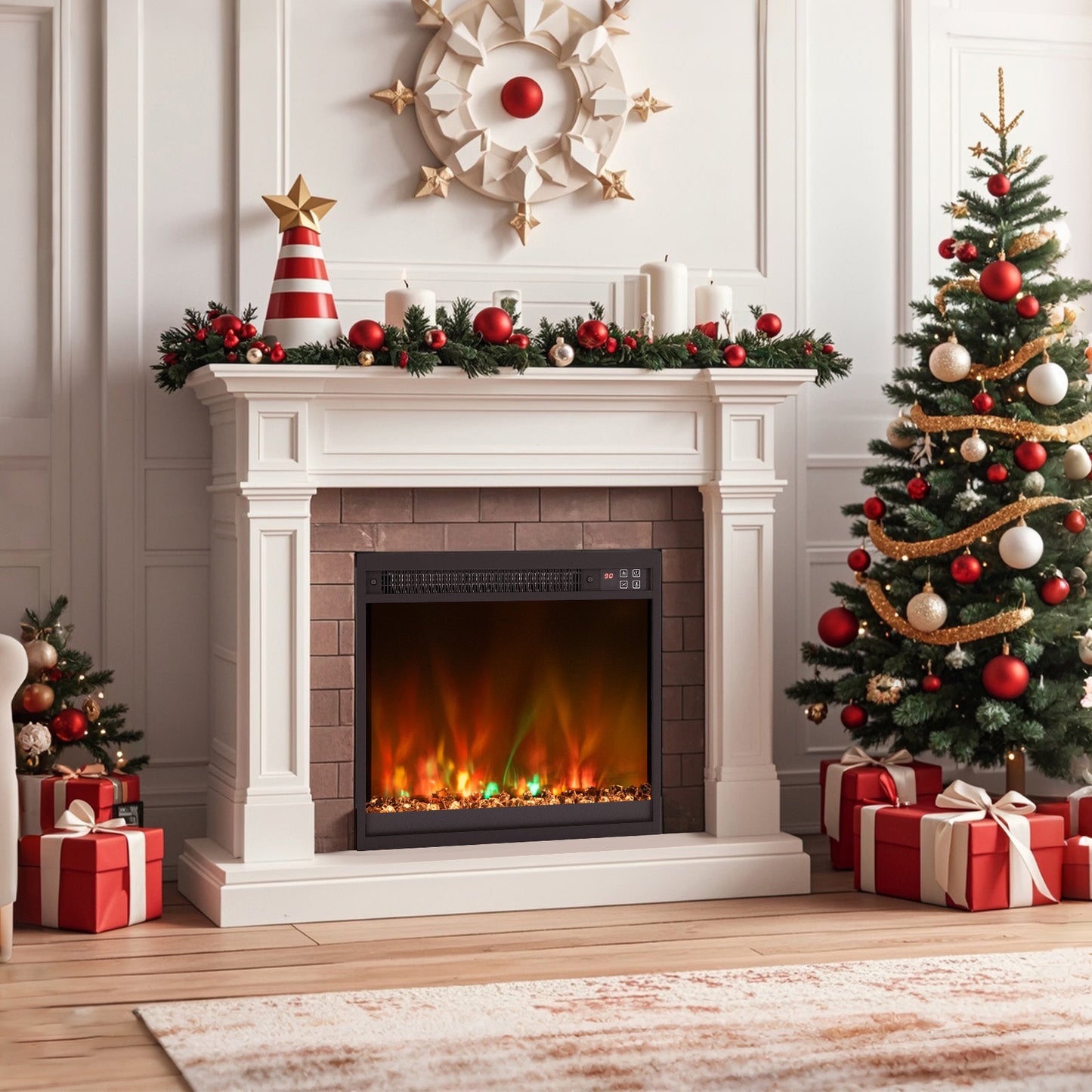 1500W Electric Fireplace Insert with Remote Control