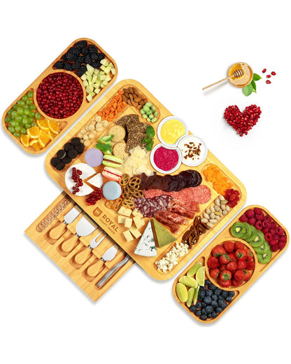 Cheese Board Set with Side Trays