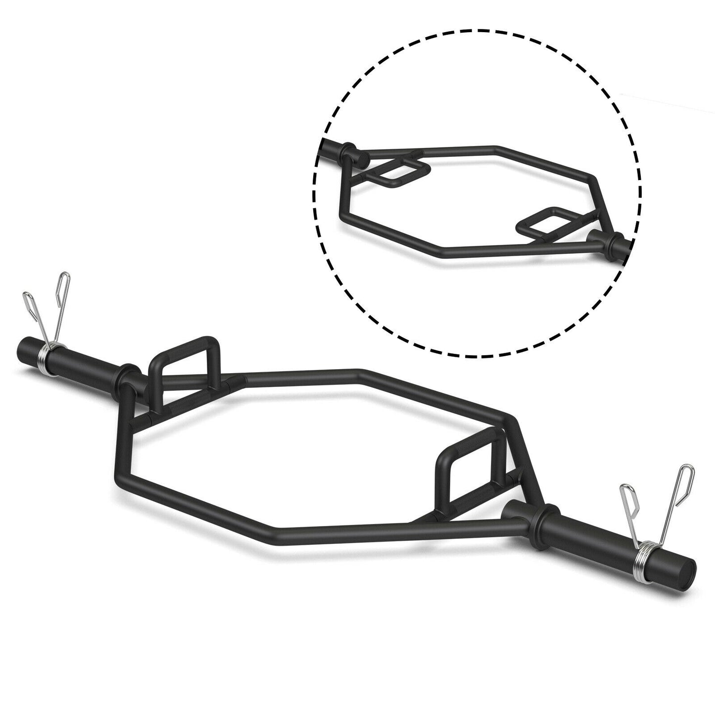56 Inch Olympic Hexagon Deadlift Trap Bar with Folding Grips Powerlifting