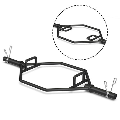 56 Inch Olympic Hexagon Deadlift Trap Bar with Folding Grips Powerlifting