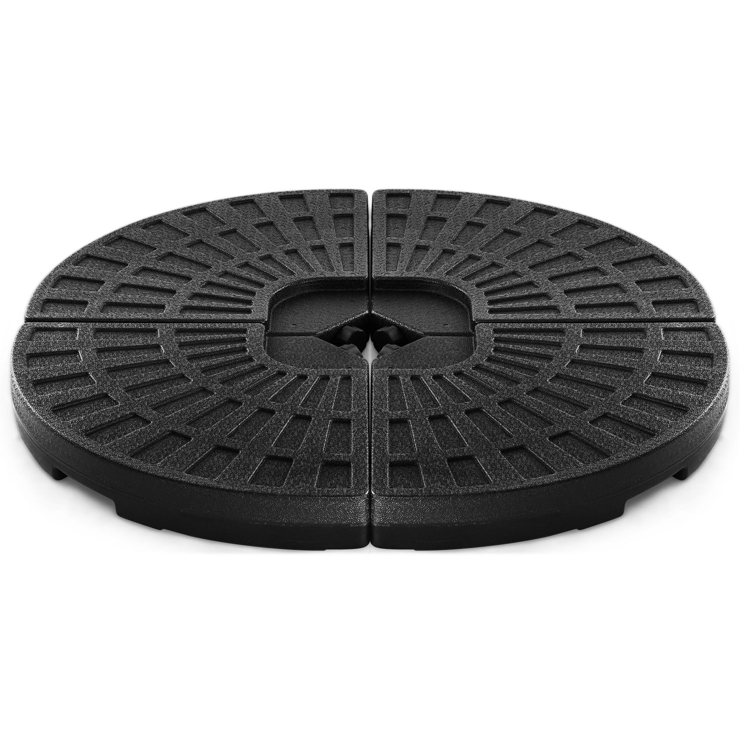 4 Pieces Round Cantilever Umbrella Base with Carry Handles for Garden