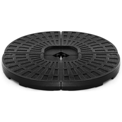 4 Pieces Round Cantilever Umbrella Base with Carry Handles for Garden