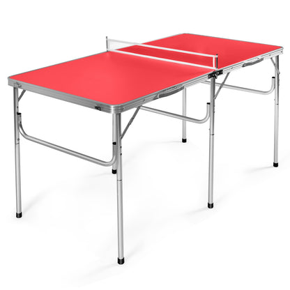 60 Inch Portable Tennis Ping Pong Folding Table with Accessories