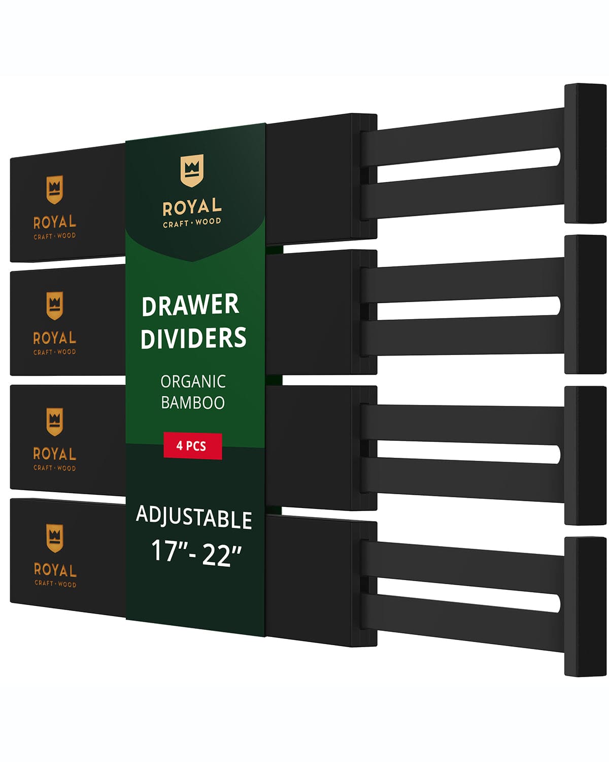 Drawer Dividers 22”, Black