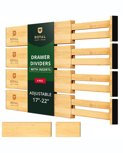 Drawer Dividers 22” with inserts, Natural