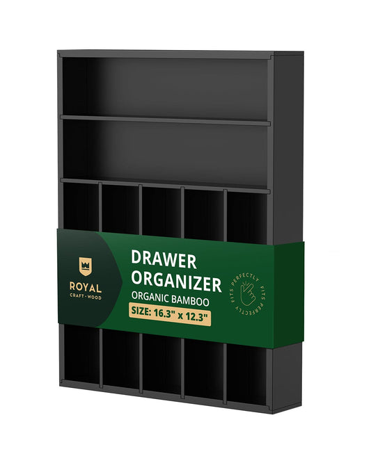 Basic Silverware Drawer Organizer, Black