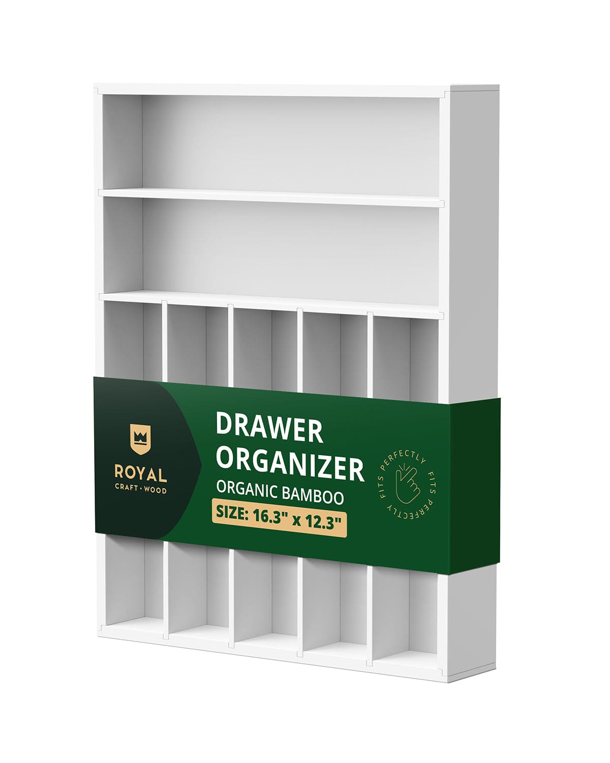 Basic Silverware Drawer Organizer, White