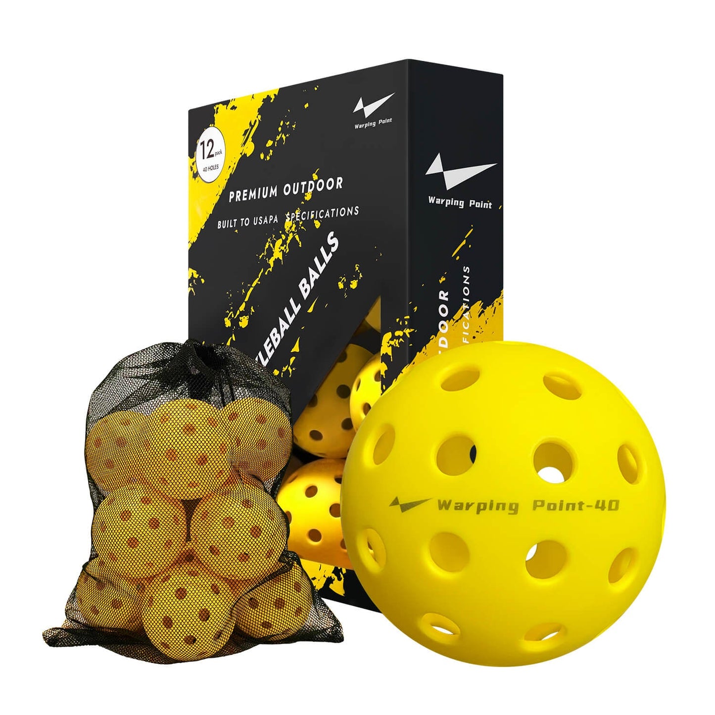 PRACTICE PICKLEBALLS - OUTDOOR - 12 PACK