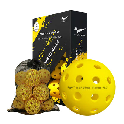 PRACTICE PICKLEBALLS - OUTDOOR - 12 PACK