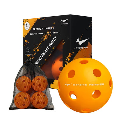 PRACTICE PICKLEBALLS - INDOOR - 4 PACK