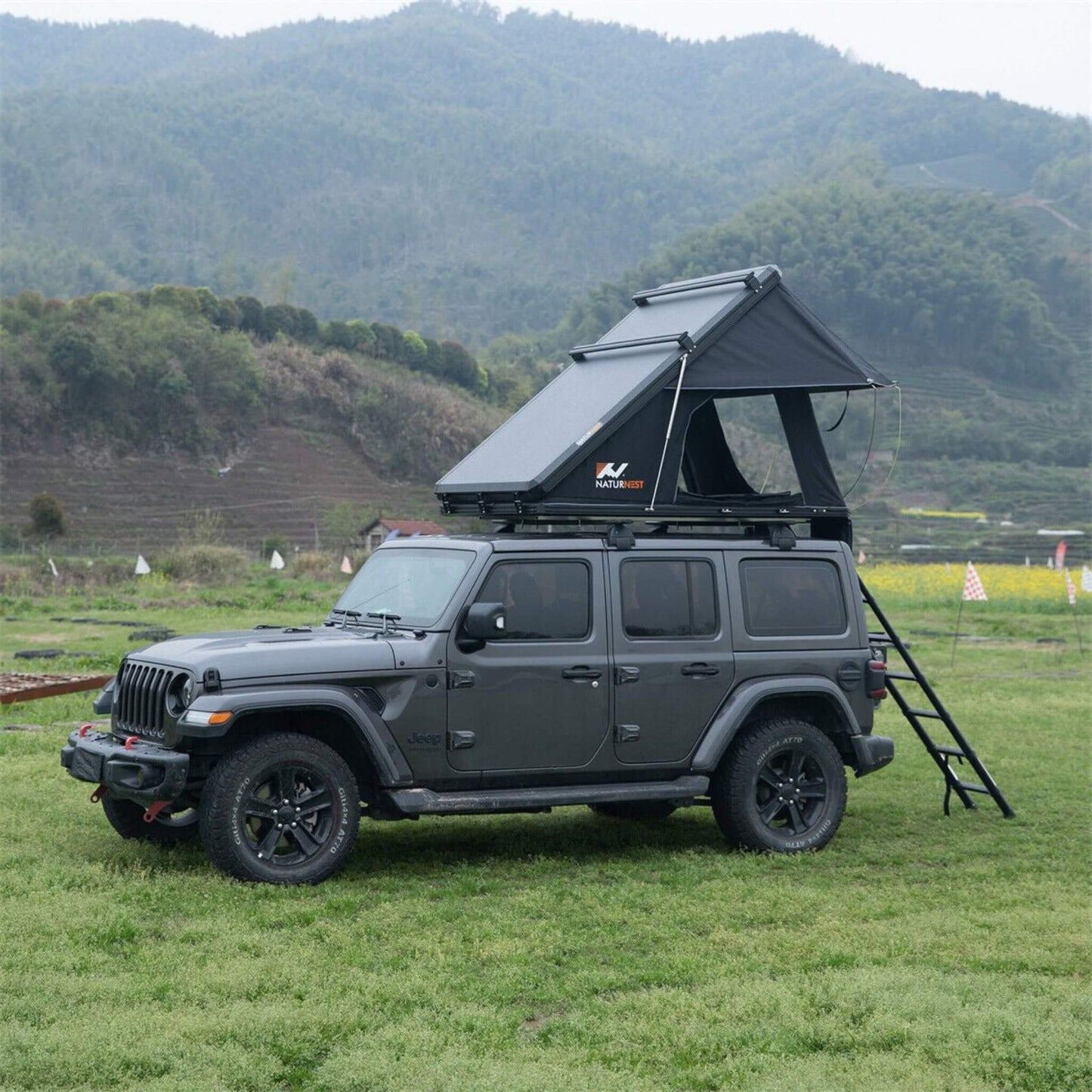 Large 2-3 Person Outdoor Waterproof Car SUV Rooftop Camping Hiking Tent 83-Inch