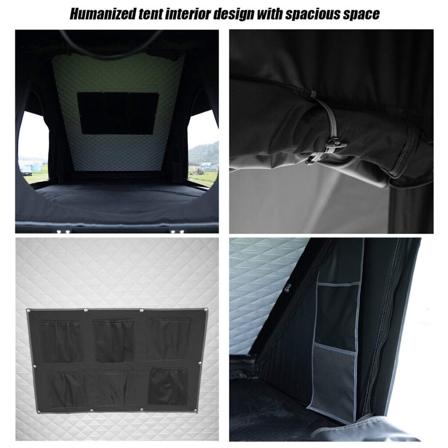 Large 2-3 Person Outdoor Waterproof Car SUV Rooftop Camping Hiking Tent 83-Inch
