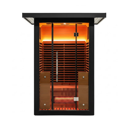 Thermora Lugano 2-Person Outdoor Full-Spectrum Infrared Sauna with Aluminum Alloy Exterior & WiFi