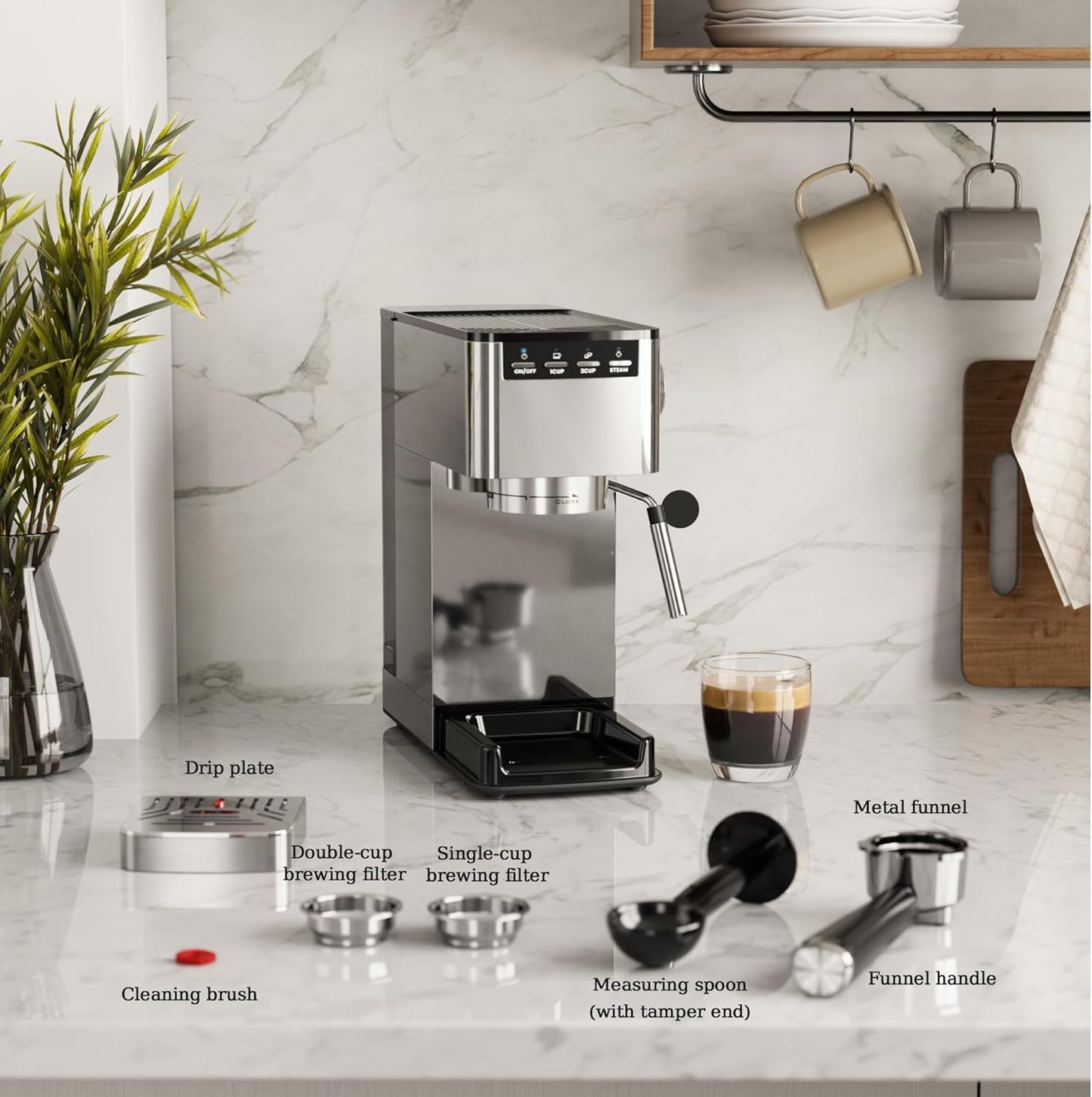 20 Bar Espresso Machines with Grinder