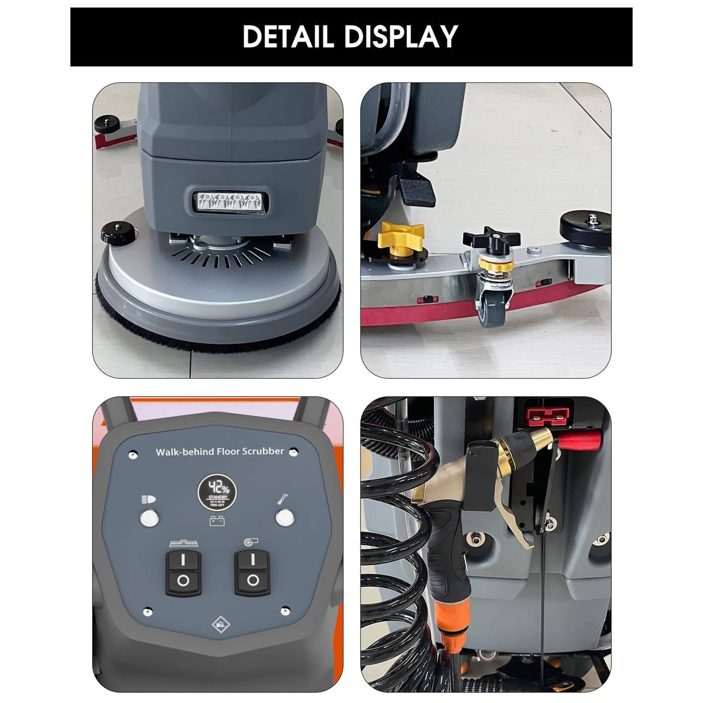 20-Inch Heavy-Duty All-In-One Commercial Electric Walk-Behind Floor Scrubber