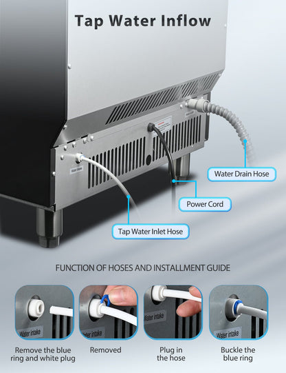 Commercial Ice Maker - Multiple Sizes 100LBS 200LBS 265LBS - Z5895