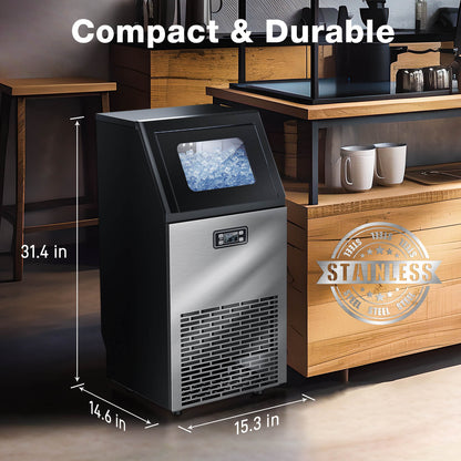 Commercial Ice Maker - Multiple Sizes 100LBS 200LBS 265LBS - Z5895