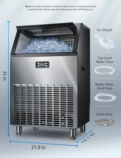 Commercial Ice Maker - Multiple Sizes 100LBS 200LBS 265LBS - Z5895