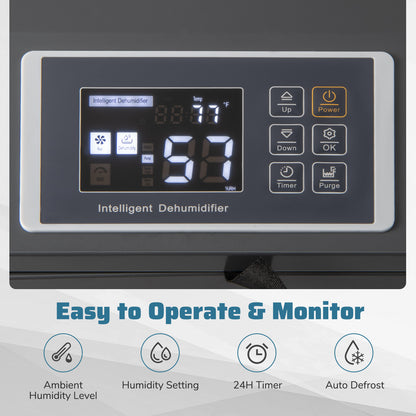 154 Pints Commercial Dehumidifier with Pump and Drain Hoses