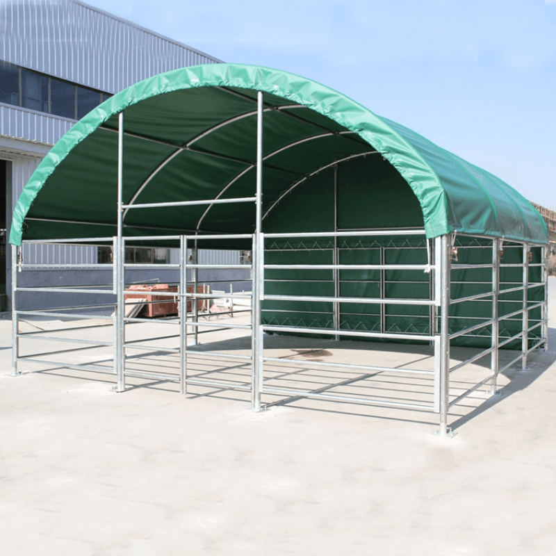 20FT x 20FT Livestock Corral Shelter with Front Door