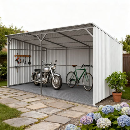 20FT x 12FT Metal Livestock Shed for Horses & Farm Animals