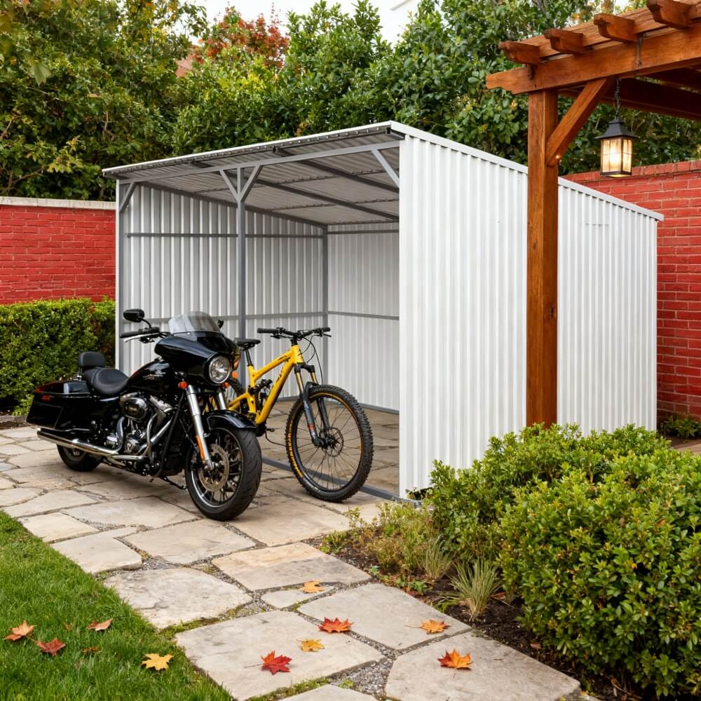20FT x 12FT Metal Livestock Shed for Horses & Farm Animals