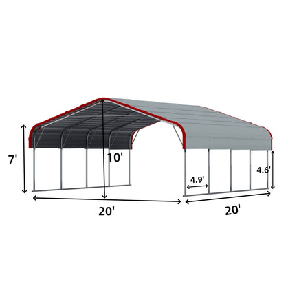 20FT x 20FT Outdoor Metal Carport