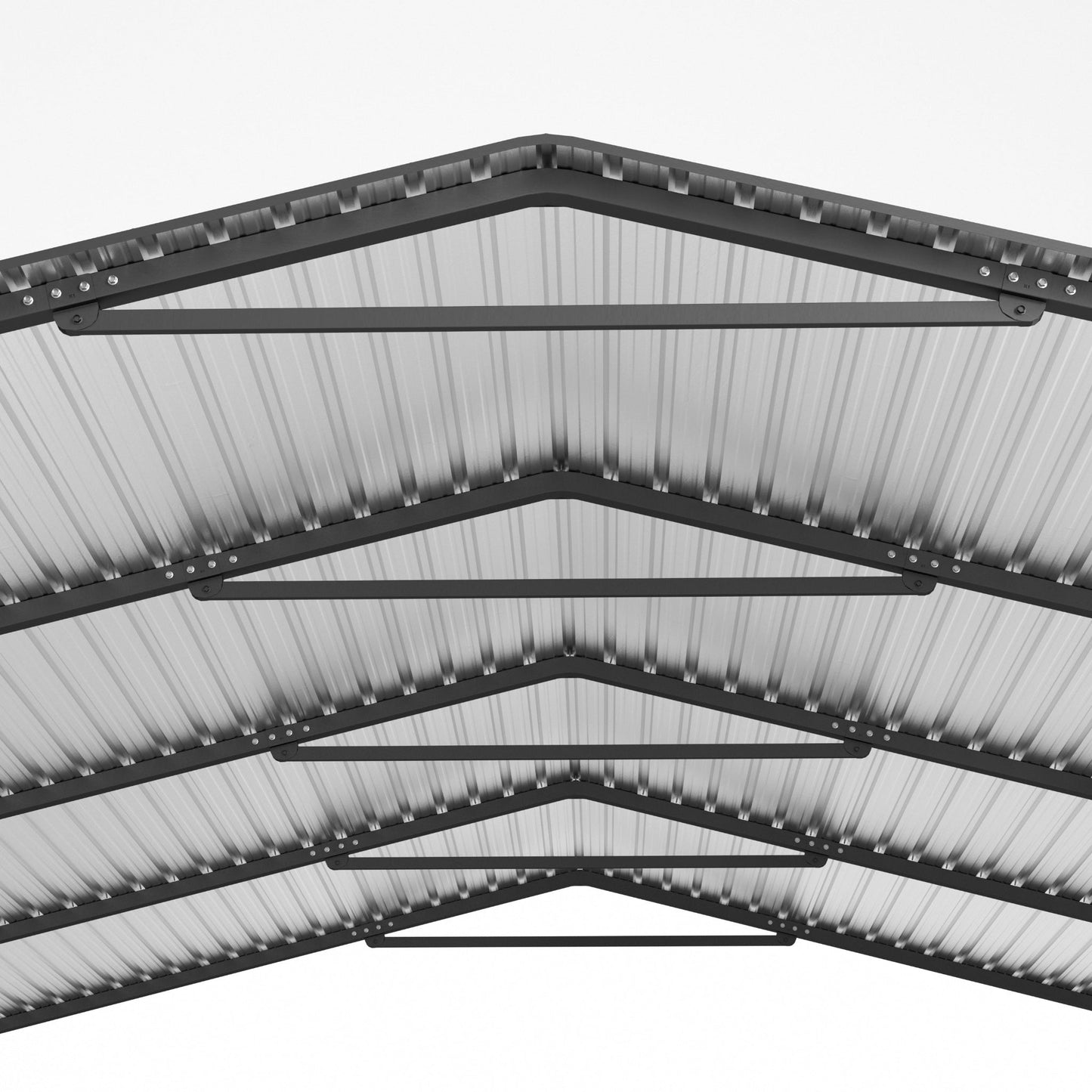 20' x 20' FT Alora Extra Large Heavy-Duty Outdoor Metal Carport With Galvanized Steel Roof