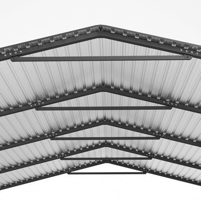 20' x 20' FT Alora Extra Large Heavy-Duty Outdoor Metal Carport With Galvanized Steel Roof