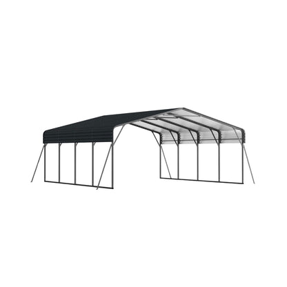 20' x 20' FT Alora Extra Large Heavy-Duty Outdoor Metal Carport With Galvanized Steel Roof