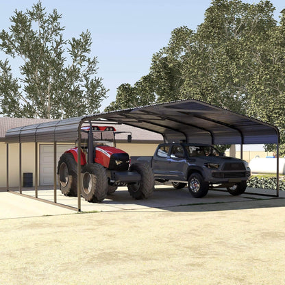 20' x 20' FT Alora Heavy Duty Extra Large 2 Car Metal Carport Kit