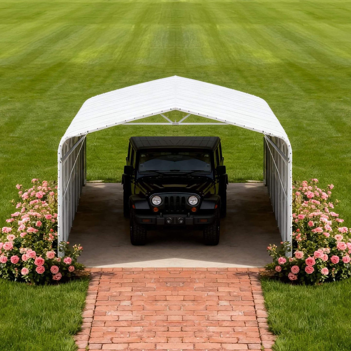 20FT x 30FT Heavy-Duty Outdoor Galvanized Steel Carport