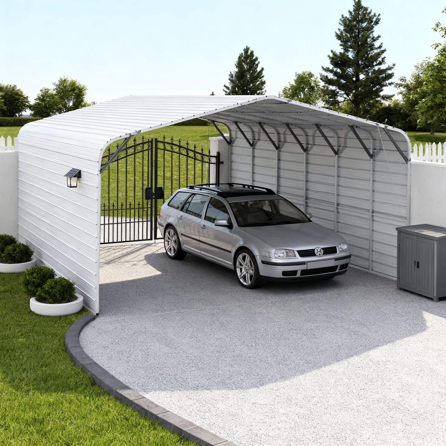 20FT x 30FT Heavy-Duty Outdoor Galvanized Steel Carport