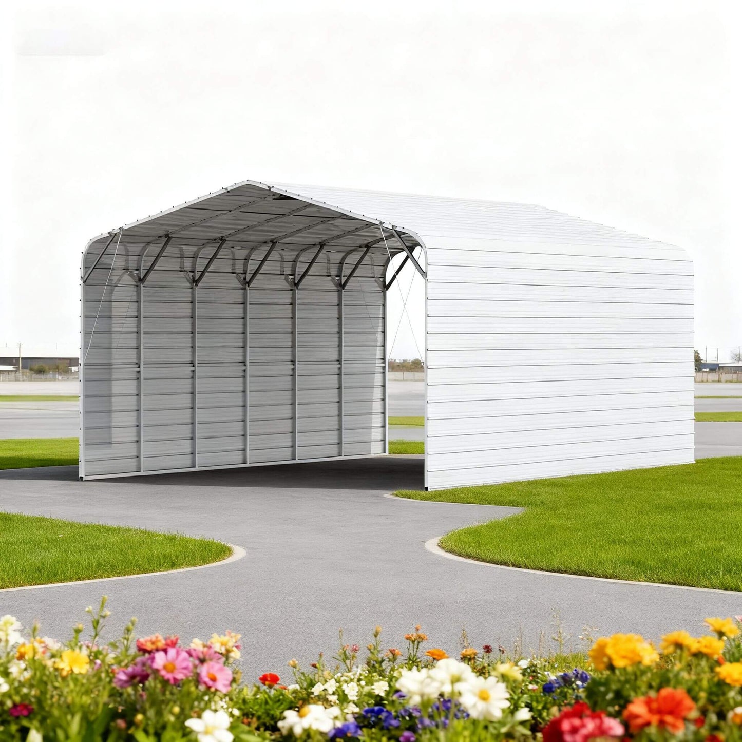 20FT x 30FT Heavy-Duty Outdoor Galvanized Steel Carport