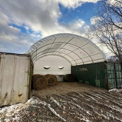 20FT x 40FT Container Shelter with Closed Back Panel