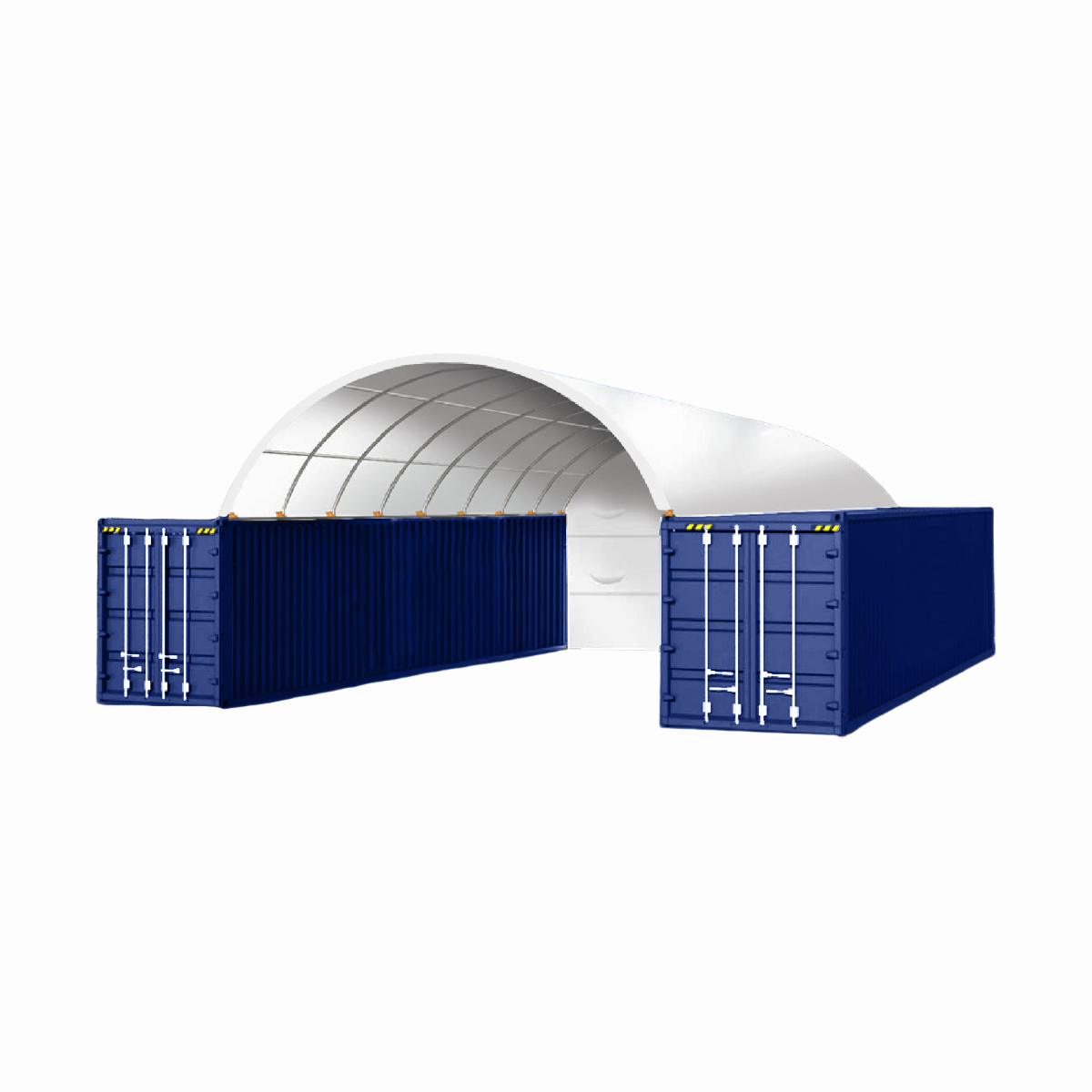 20FT x 40FT Container Shelter with Closed Back Panel