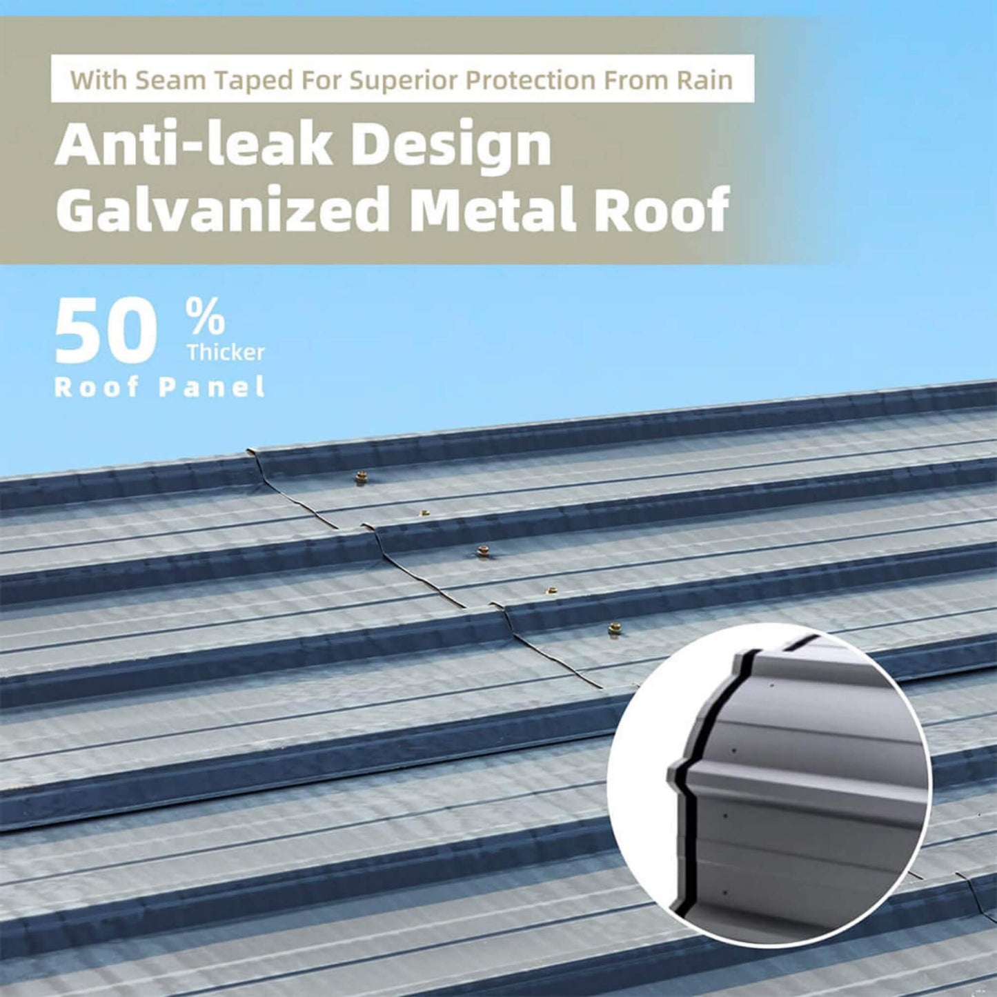 20' x 40' FT Alora Extra Large Heavy Duty Four Car Outdoor Metal Carport Canopy