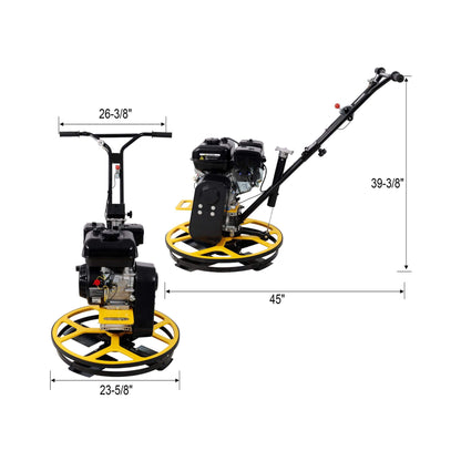 22-Inch 7HP Gas-Powered Walk-Behind Concrete Surface Finisher