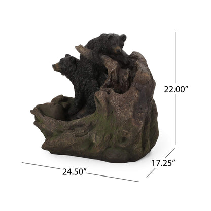 Alora 22-Inch Weather Resistant Outdoor Floor Fountain with LED Lights