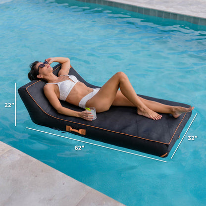 Lux Inflatable Chaise Pool Lounger with Sunbrella® Fabric