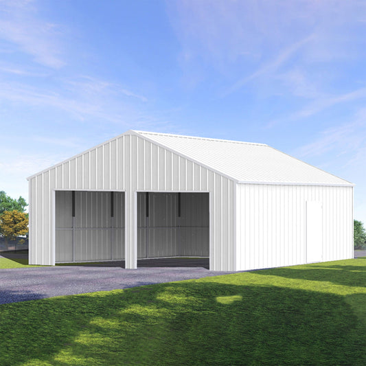 22' x 23' FT Heavy-Duty Double Garage Steel Barn Storage Shed