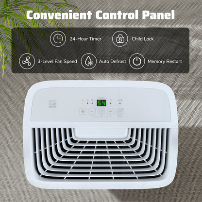 65 Pints Dehumidifier with 24H Timer and LED Display-White