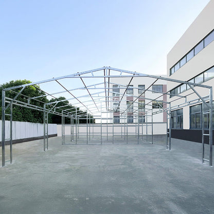 23' x 46' FT Heavy-Duty Steel Garage Storage Shed with Reinforced Roof and 2 Doors